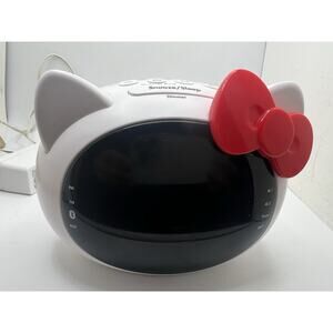 iHome Hello Kitty Dual Alarm Clock with Bluetooth Speaker & Radio Si-B62 Tested